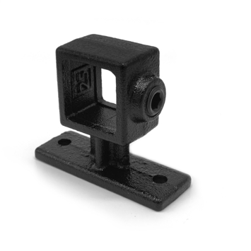 Novidade steigerbuis koppelstuk vierkant leuningdrager zwart ø 25 mm