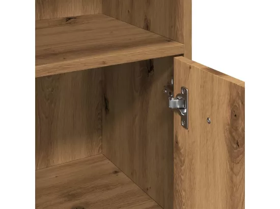 Armoire de bain chêne artisanal 30x30x95 cm bois d'ingénierie