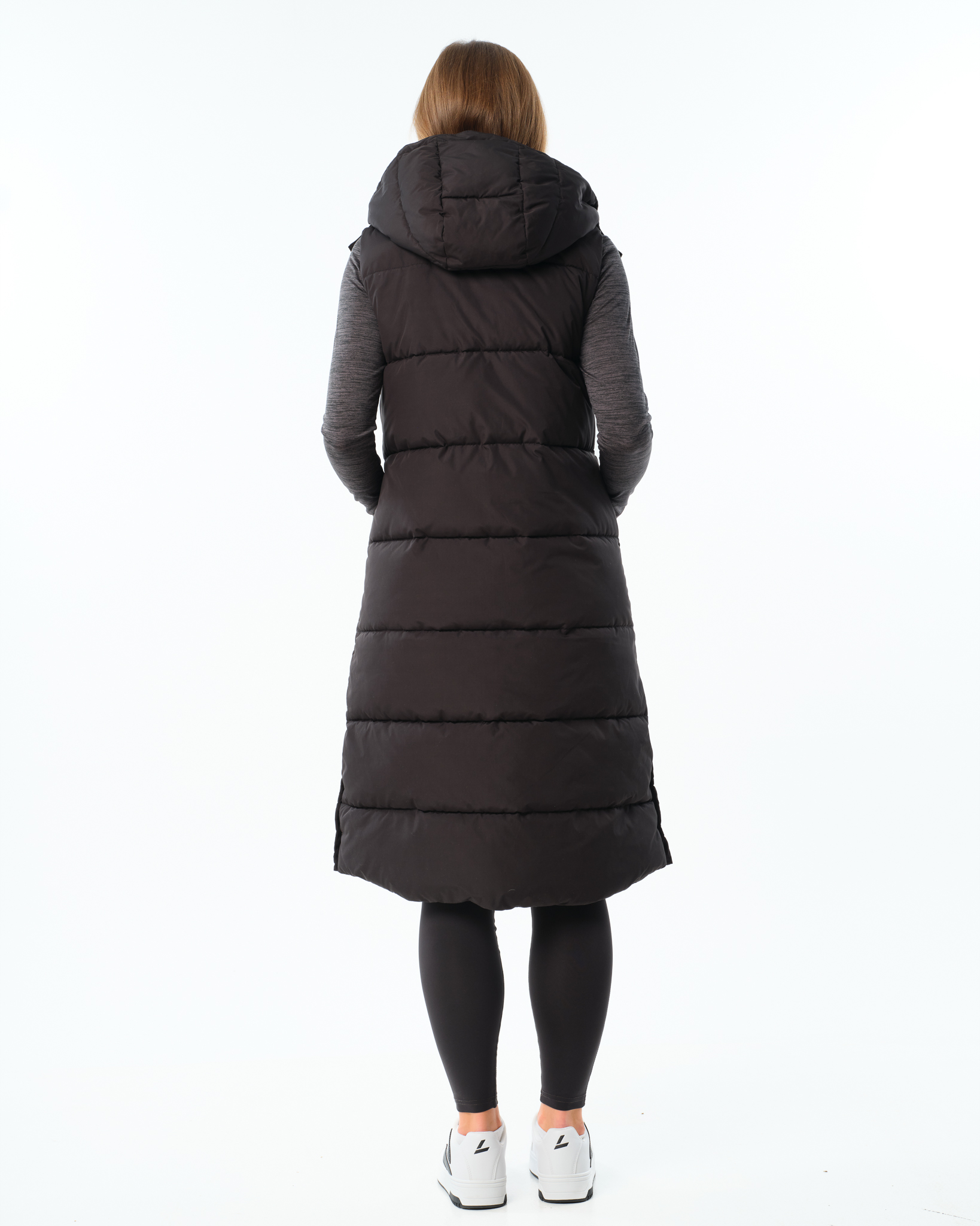 LEVITY Matilda Long Puffer Vest Black