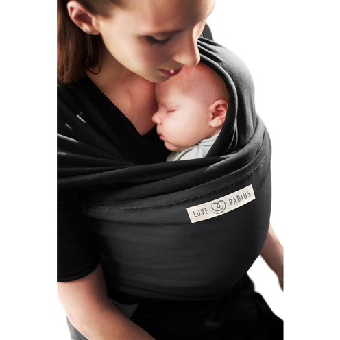Echarpe de portage l'Originale noir/anthracite - LOVE RADIUS