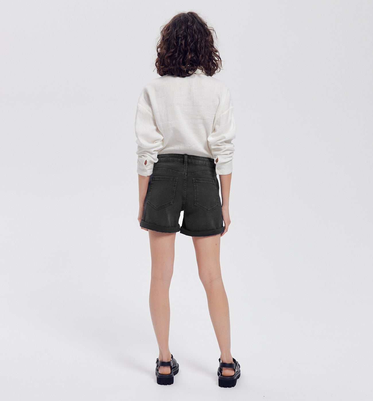 Short en jean Femme - Jean noir