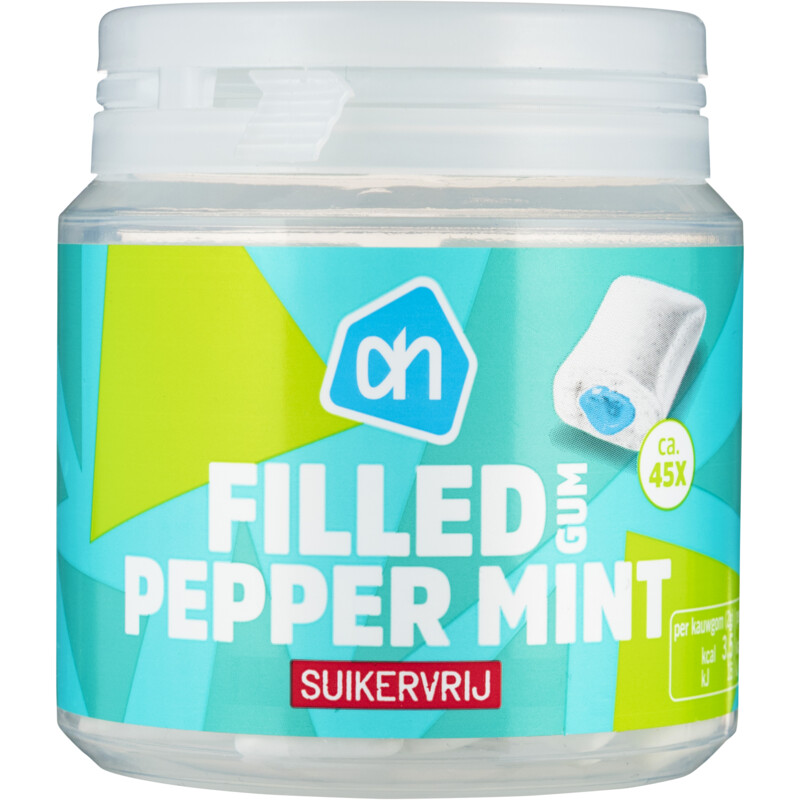 AH Filled peppermint kauwgom suikervrij