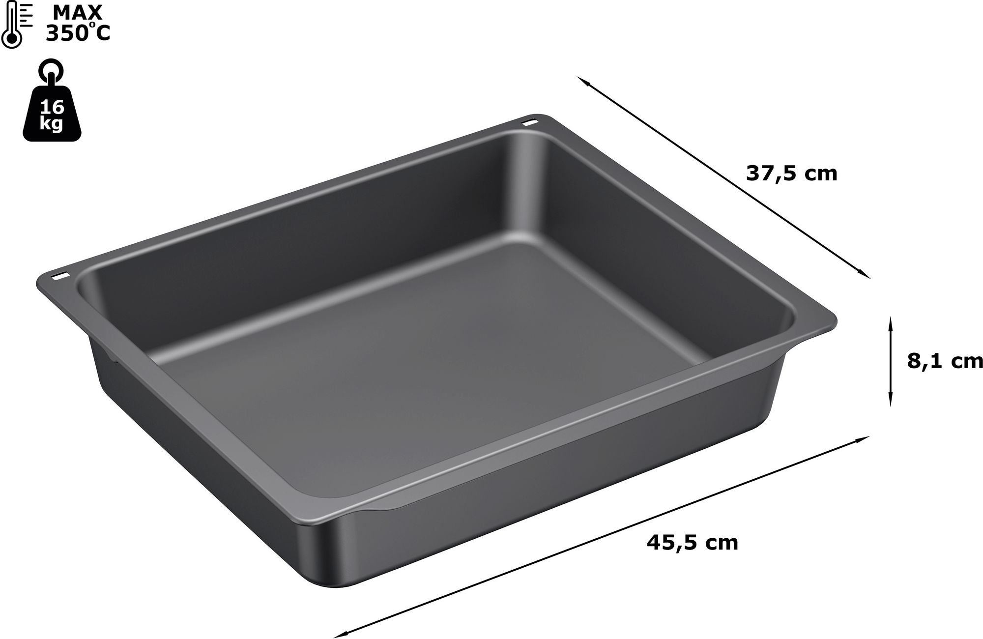 Bandeja profissional universal 454,5 x 375 x 81 mm 17002736