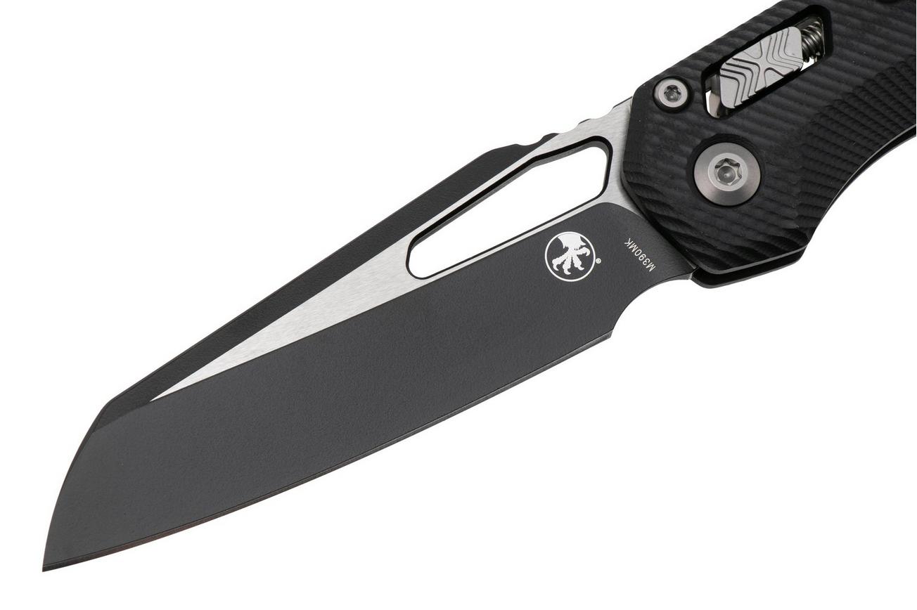 Microtech MSI Standard Issue 210-1FLGTBK, Two Tone Black M390MK, Fluted Black G10 zakmes