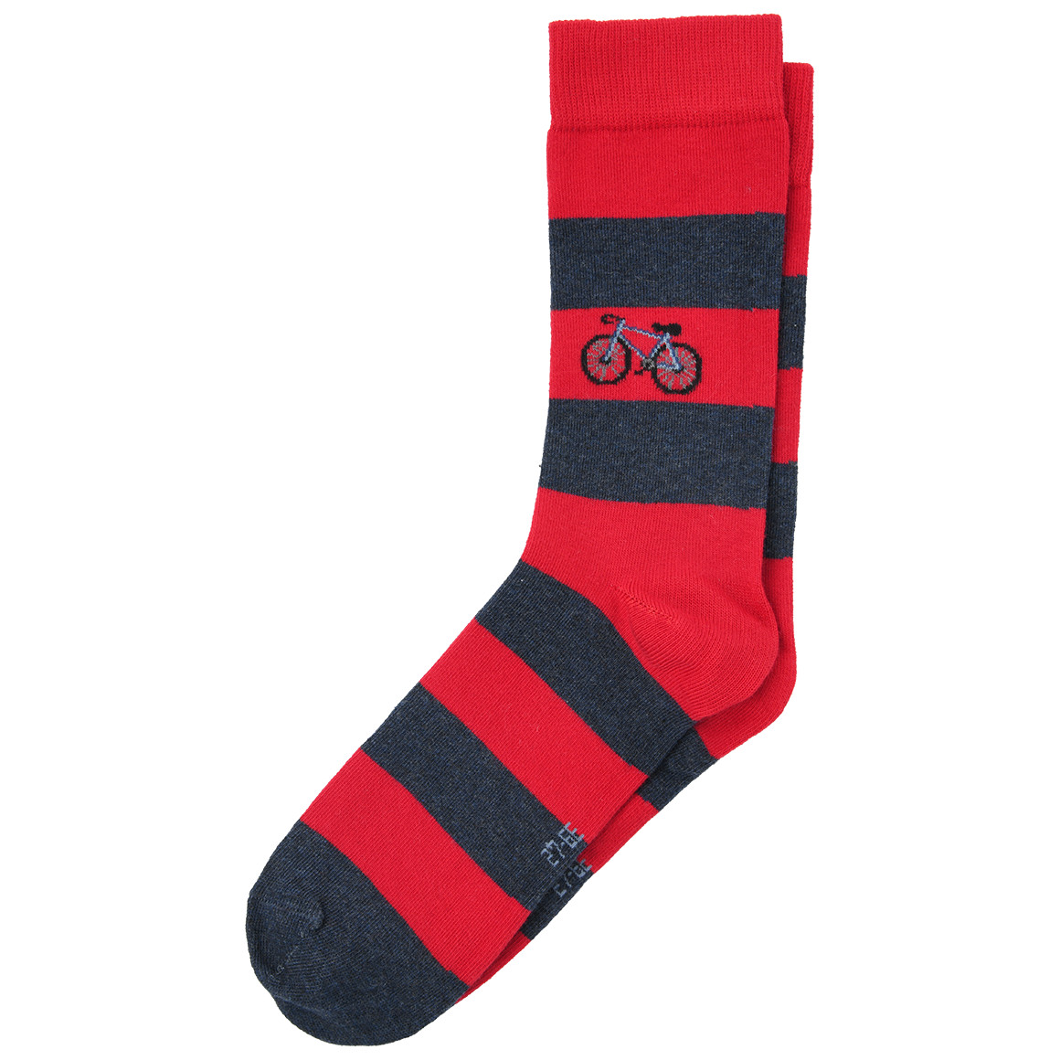 VanVaan 1 Paar Herren Socken mit Fahrrad-Motiv rot / dunkelblau
