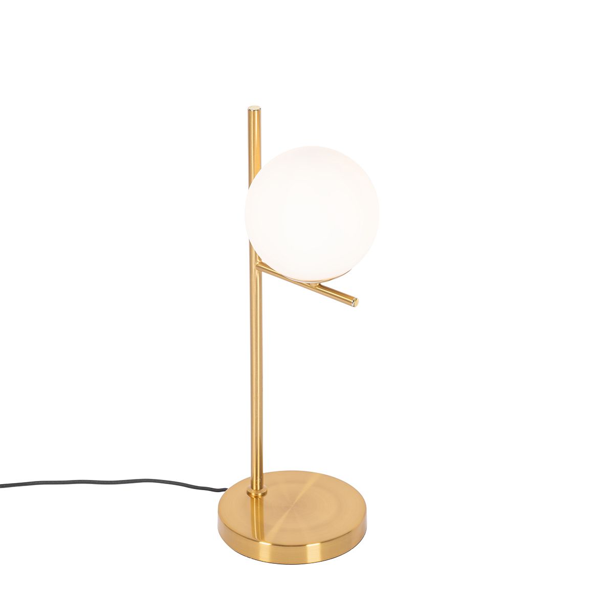 Art Deco tafellamp goud en opaal glas - Flore