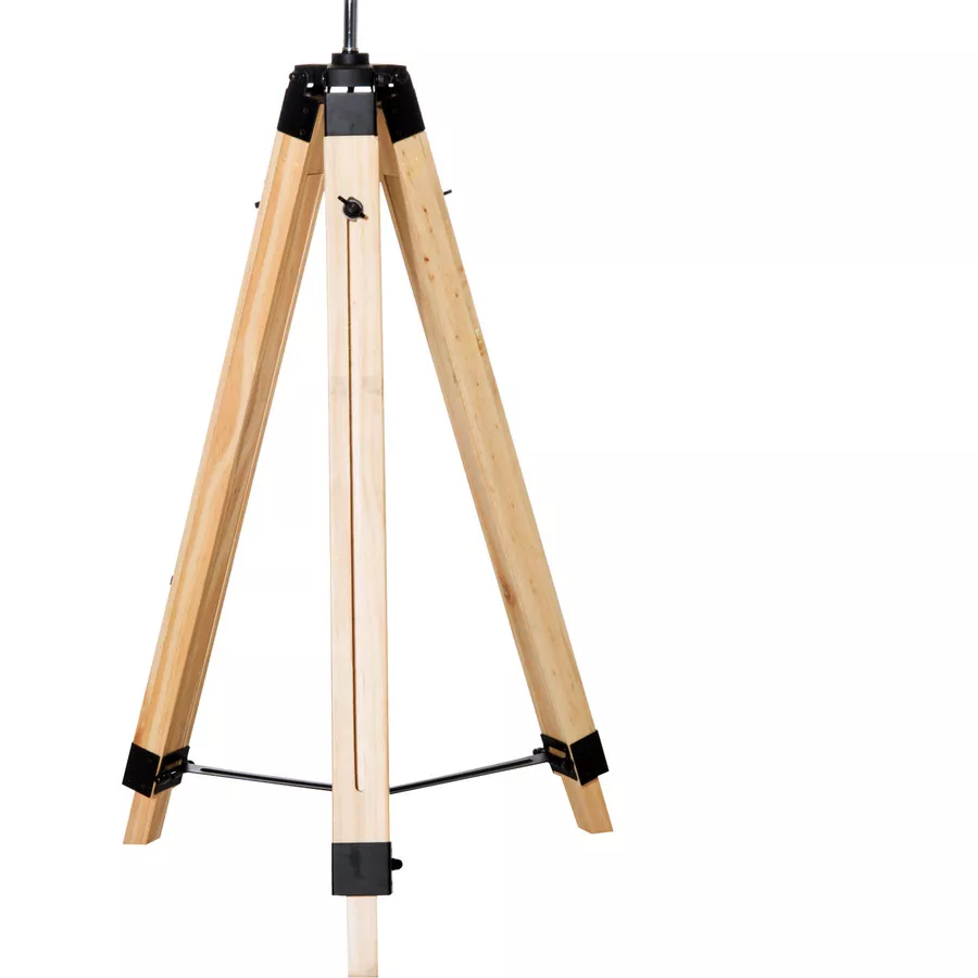 HOMCOM Stehlampe höhenverstellbar natur, grau