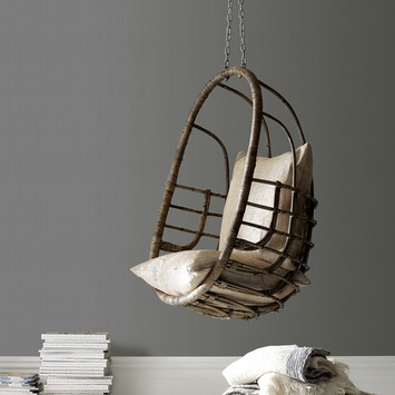 Vliesbehang Basic linen uni grijs (dessin 102353)