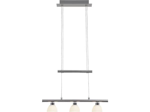 Brilliant Tonja - Taklampe - LED x 3 - total: 15 W - varmt hvitt lys - 3000 K - hvit, krom