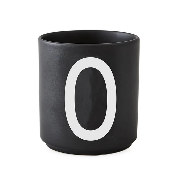 Design Letters - AJ Porzellan Becher O, schwarz