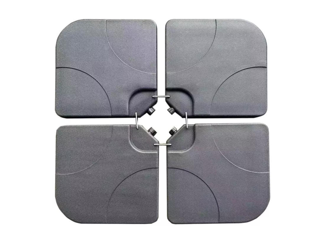 Poids pour Parasol Rebecca Mobili Callistemon 7,5x50x50 Hdpe Noir SET 4 pcs
