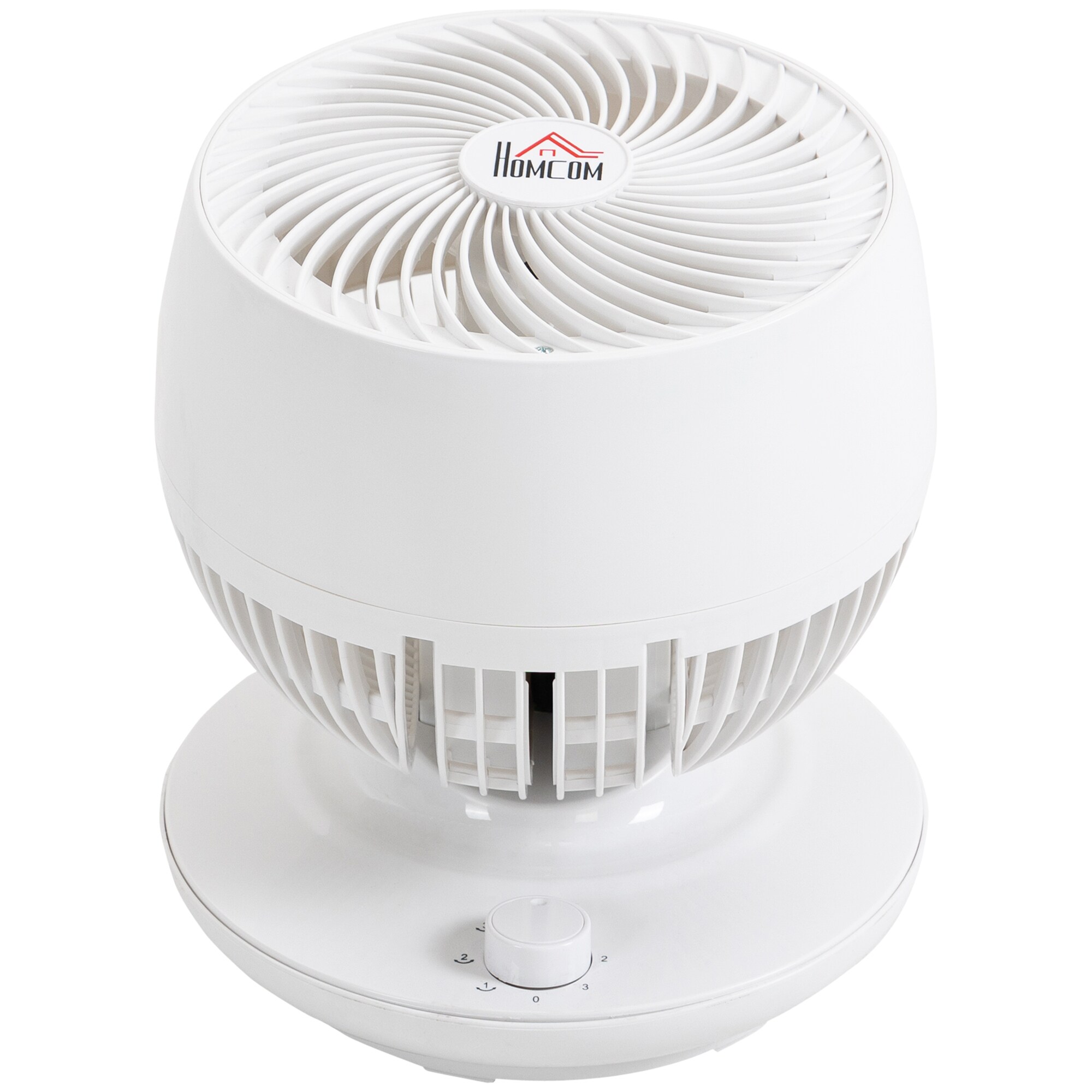 HOMCOM Standventilator mit 3 Geschwindigkeiten weiß 27L x 27B x 34H cm