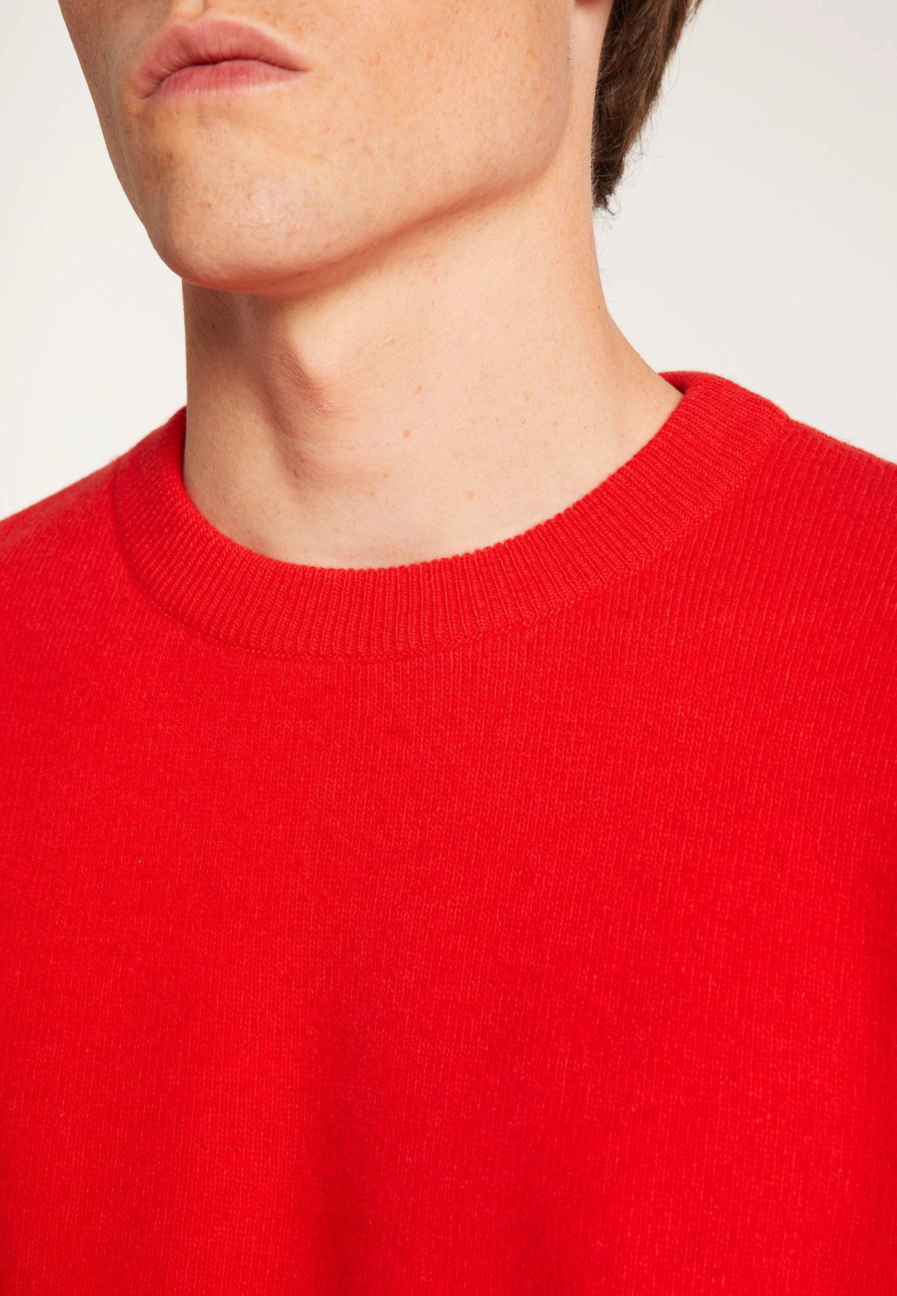 THOMAS - Pull col rond en laine mérinos | Rouge