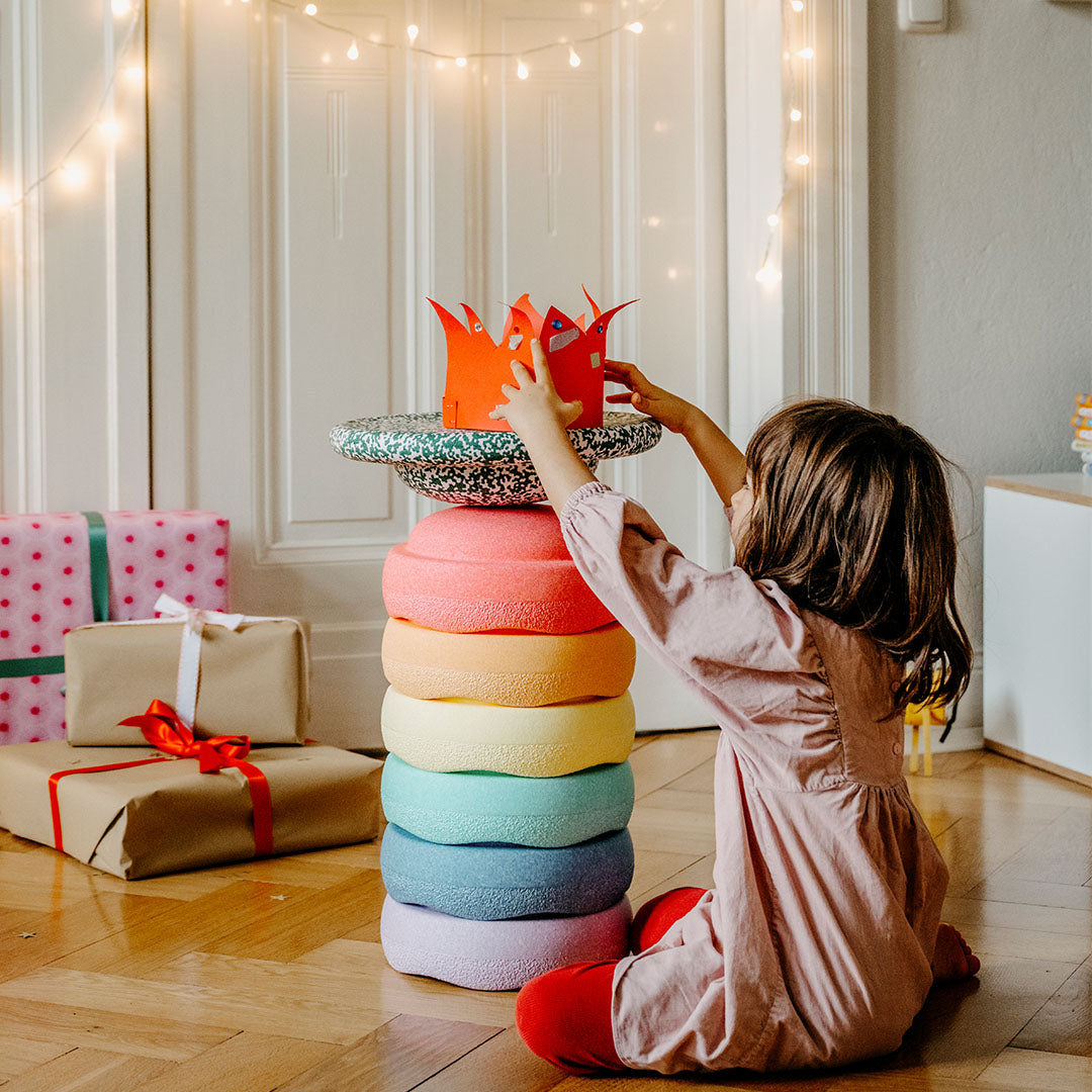 stapelstein christmas special rainbow - pastel - blush
