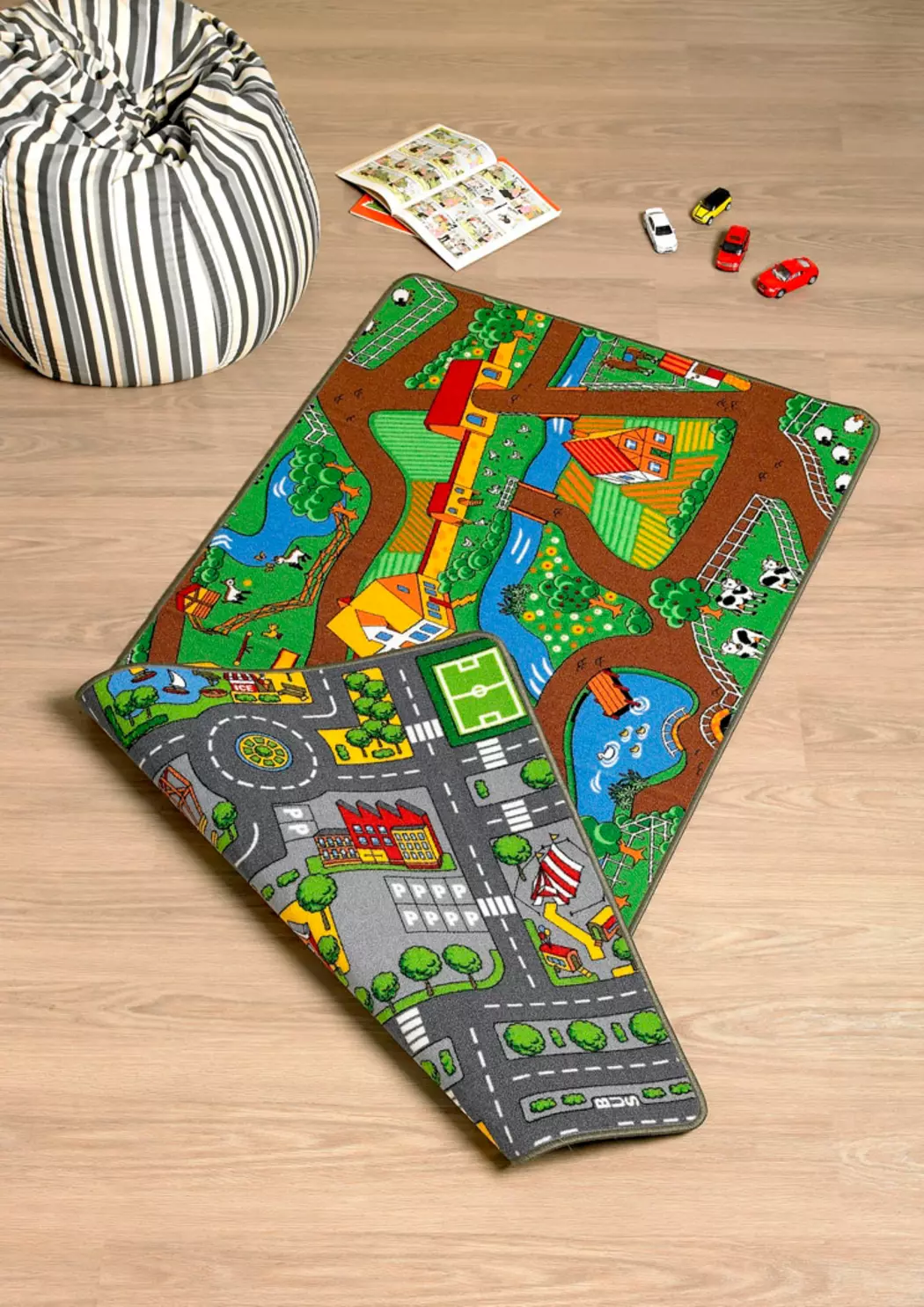 Kinderteppich City Duoplay 133 x 175 cm