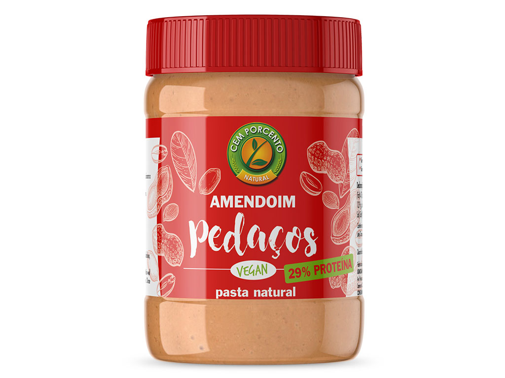 MANTEIGA CEM PORCENTO AMENDOIM PEDAÇOS 510G