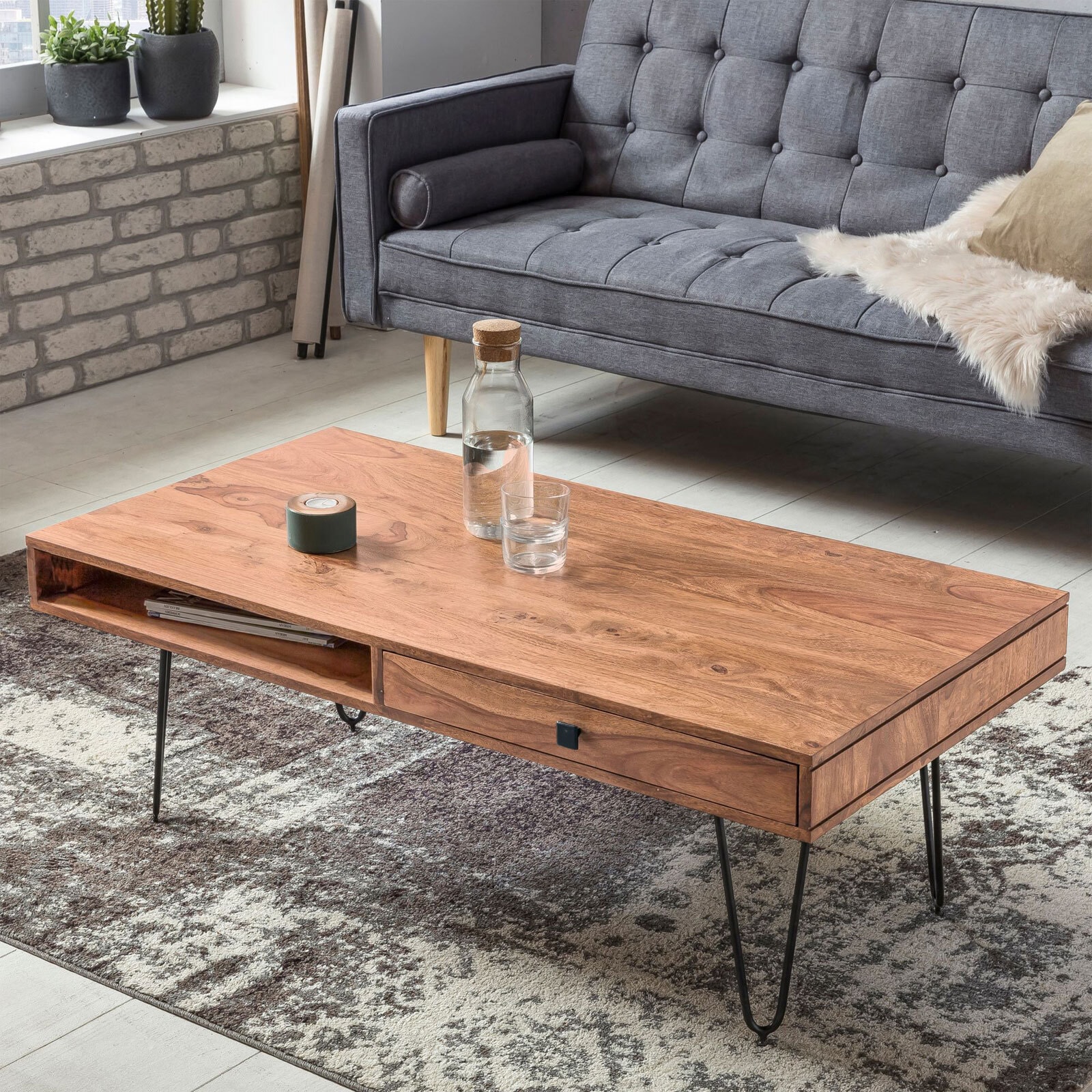 Couchtisch 120 x 60 cm Akazie