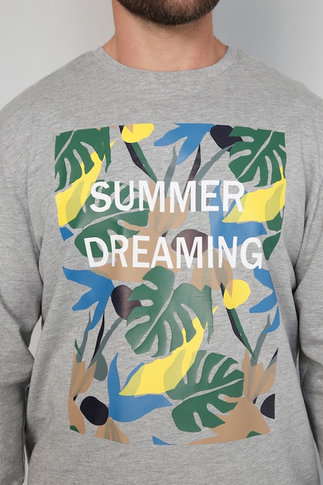 John F. Gee Sweatshirt, Palmenblätterdruck, Rundhals, bis 72/74