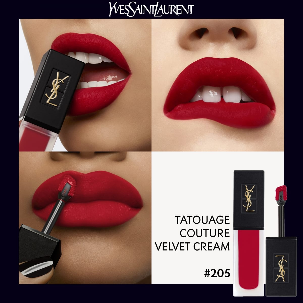 YVES SAINT LAURENT Tatouage Couture Velvet Cream Rouge à Lèvres Mat Effet Velours Longue Tenue