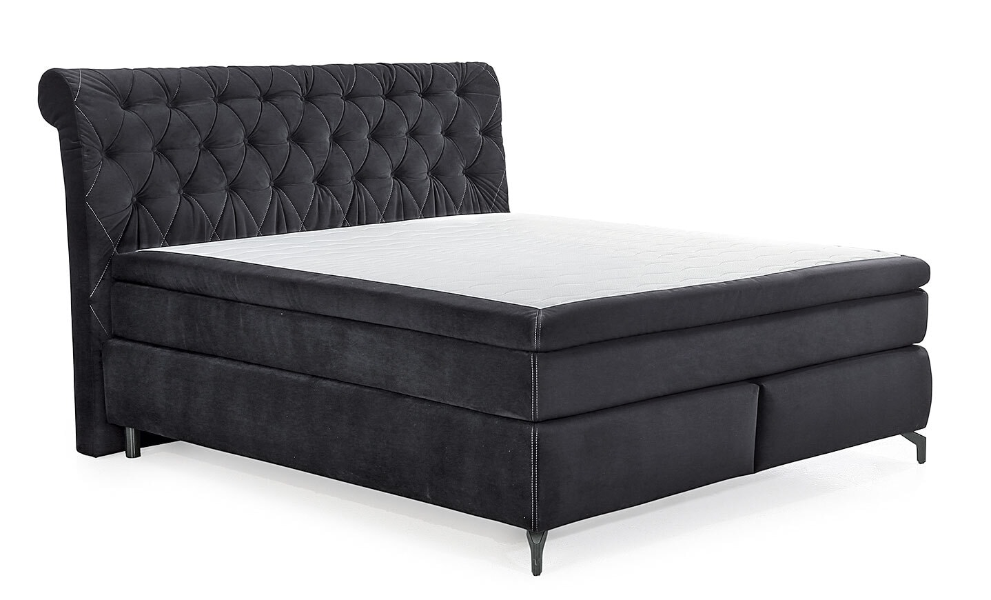 Boxspringbett SVENJA 180 x 200 cm schwarz