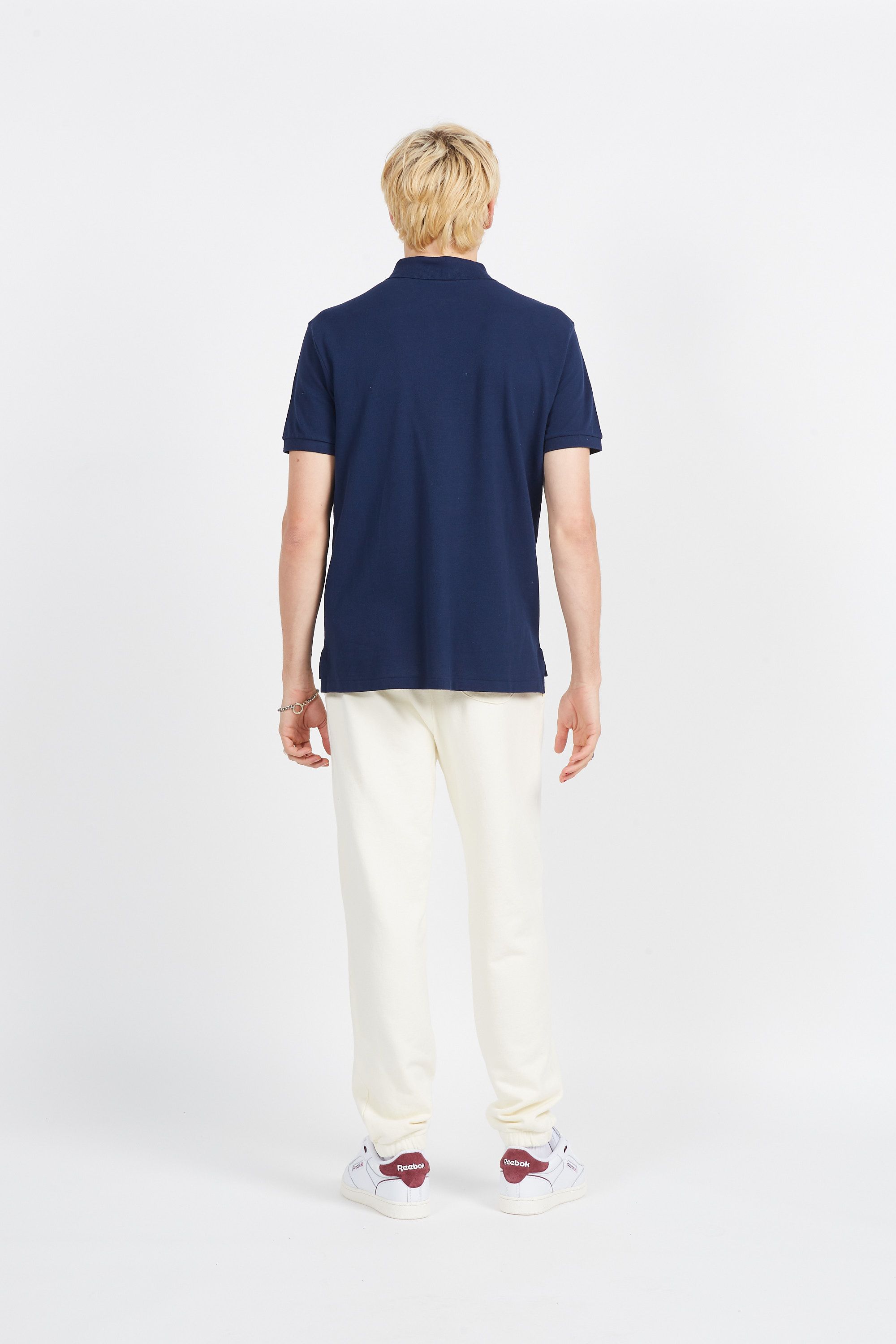 POLO RALPH LAUREN Polo manches courtes  Custom Slim Fit Big Pony Mesh Polo Shirt Bleu