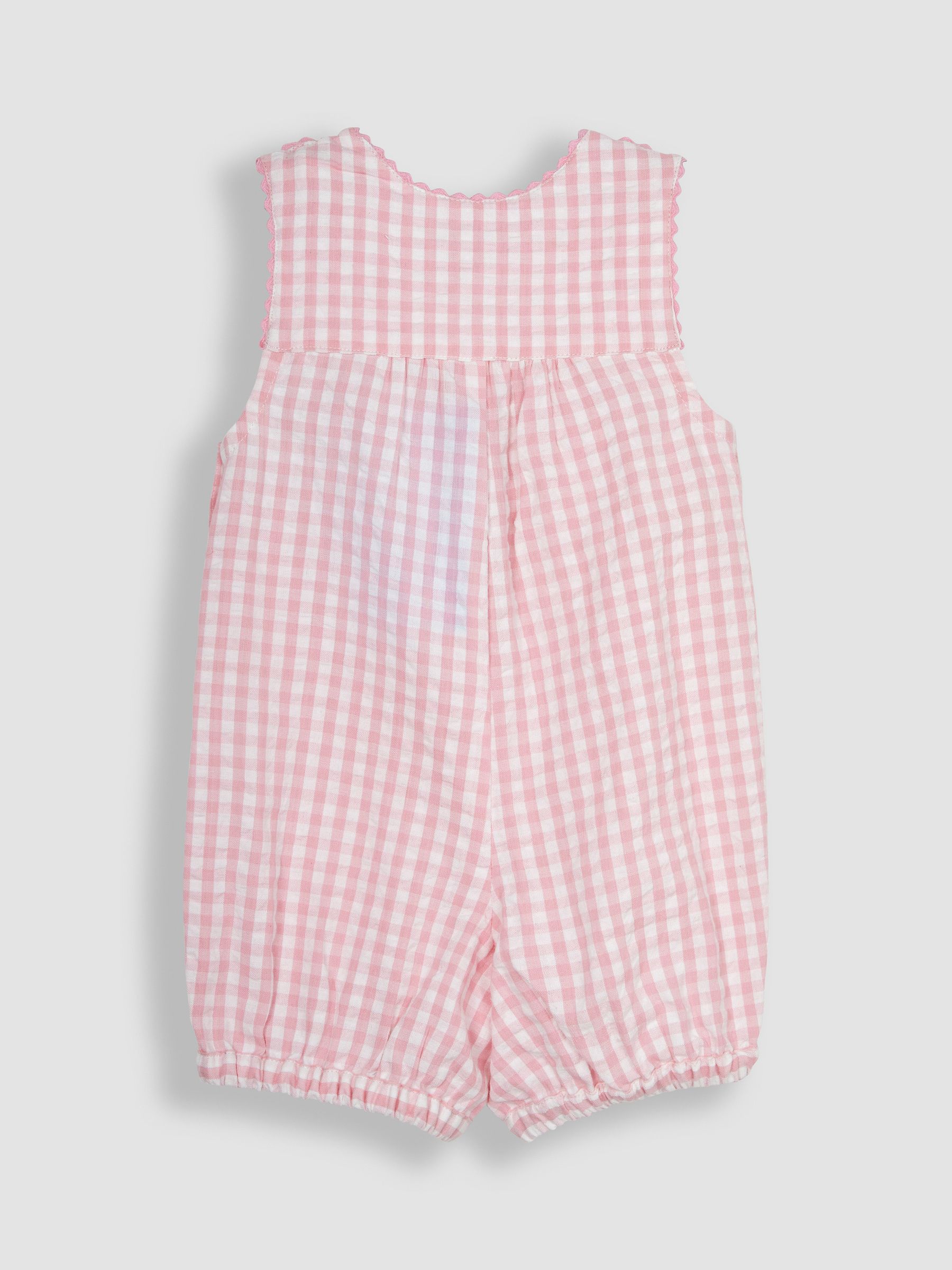 JoJo Maman Bébé gingham tuinbroek met applicatie