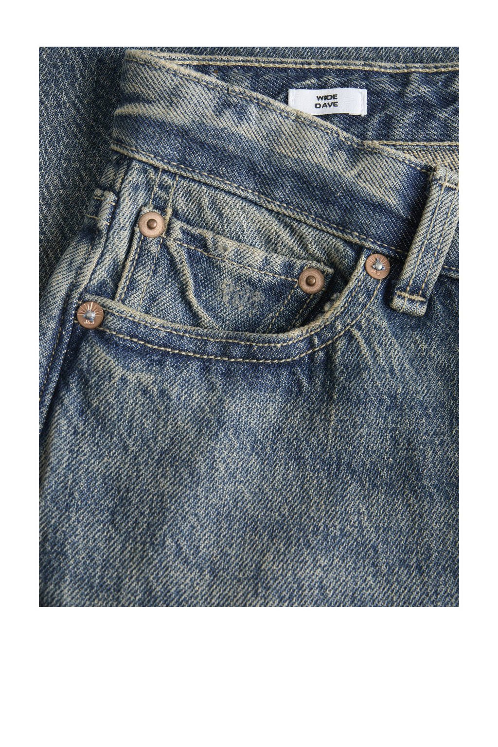 JACK & JONES JUNIOR high waist wide leg jeans medium blue denim