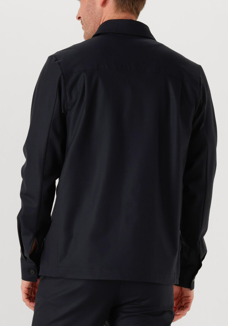 donkerblauwe wahts overshirt ewen stretch wool