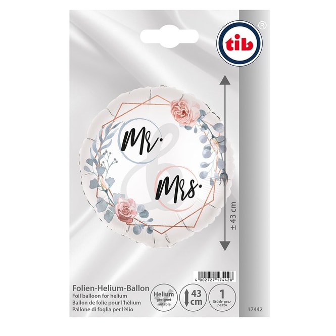 Folienballon - Mr. & Mrs. - Ø ca. 43 cm
