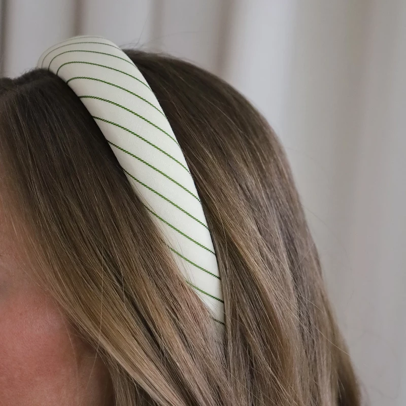 By Stær STINNA Hairband - White/Green