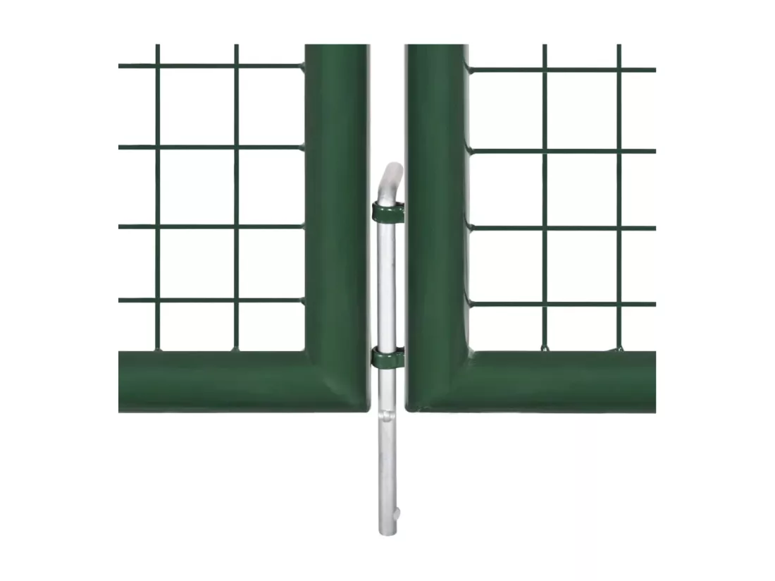 Portail en treillis de jardin Acier 400x100 Vert
