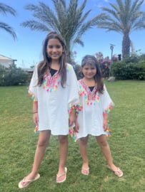 Colored tassels poncho (verzenddatum 27 feb)