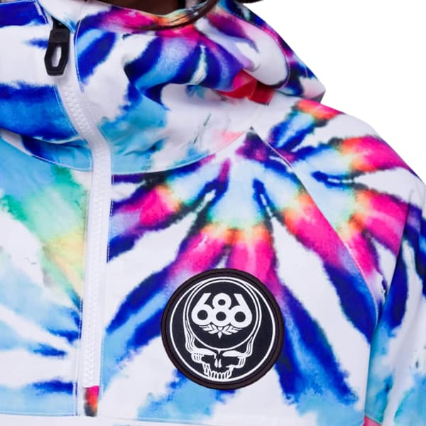 Veste de ski 686 WMNS UPTON INSULATED ANORAK GRATEFUL DEAD WHITE TIE DYE
