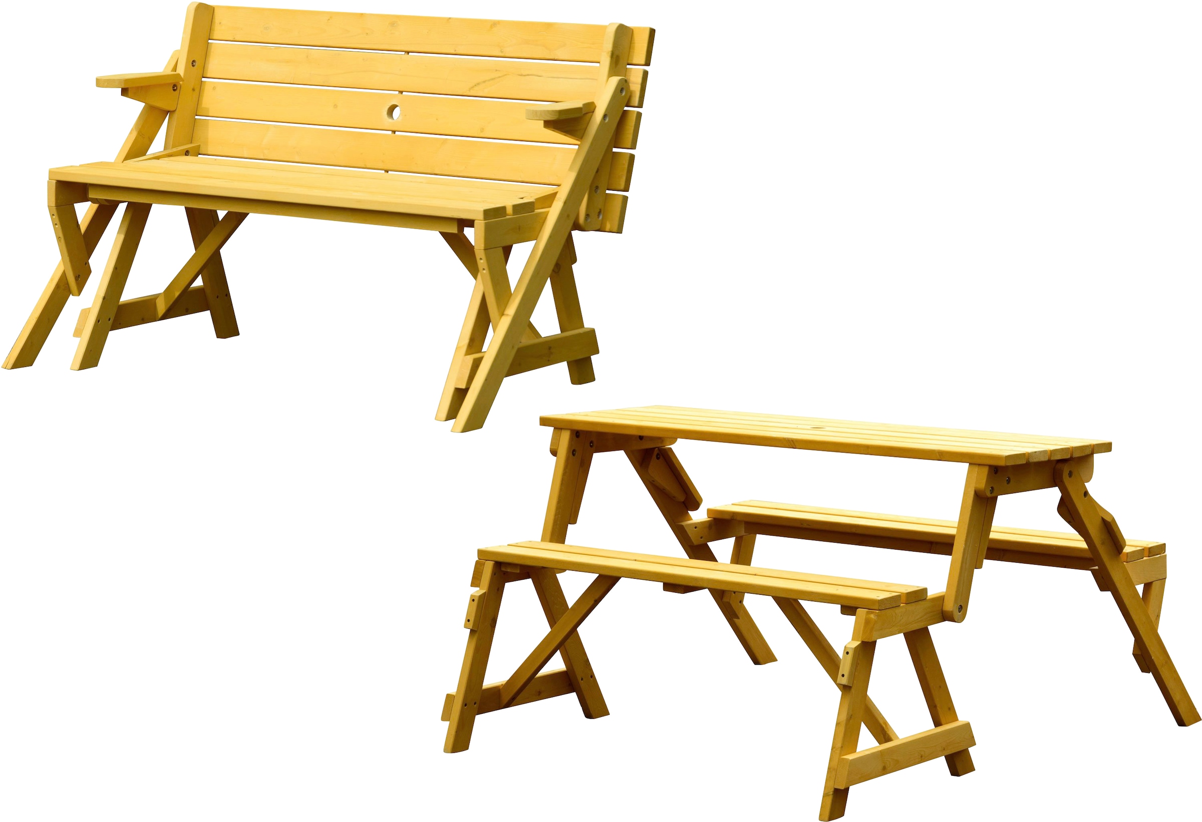 dobar Gartentisch »2 in 1« BxTxH: 138x144x77 cm