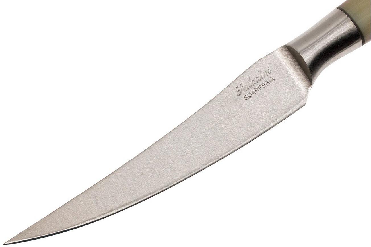 Saladini 6-delige steakmessenset 23 cm, ossenhoorn
