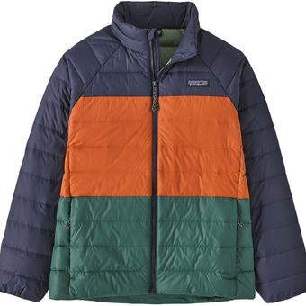 Patagonia Sweater Daunenjacke New Navy W / Redtail Rust Kinder