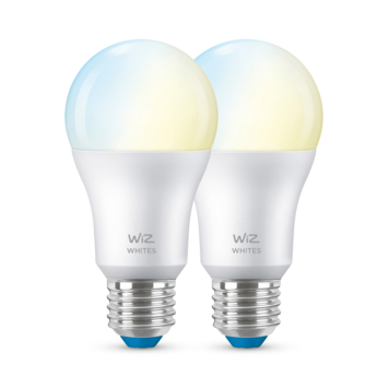 WiZ Connected LED peer E27 60 W mat koel tot warmwit licht dimbaar 2 stuks