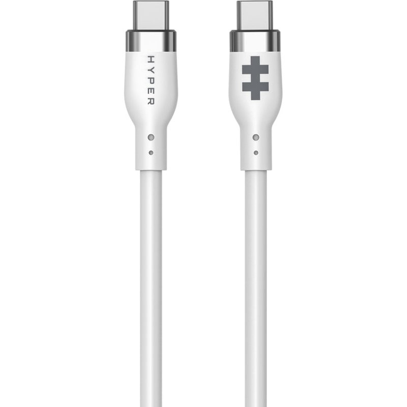 HYPER HyperJuice câble USB USB 2.0 1,5 m USB C 60 W Blanc