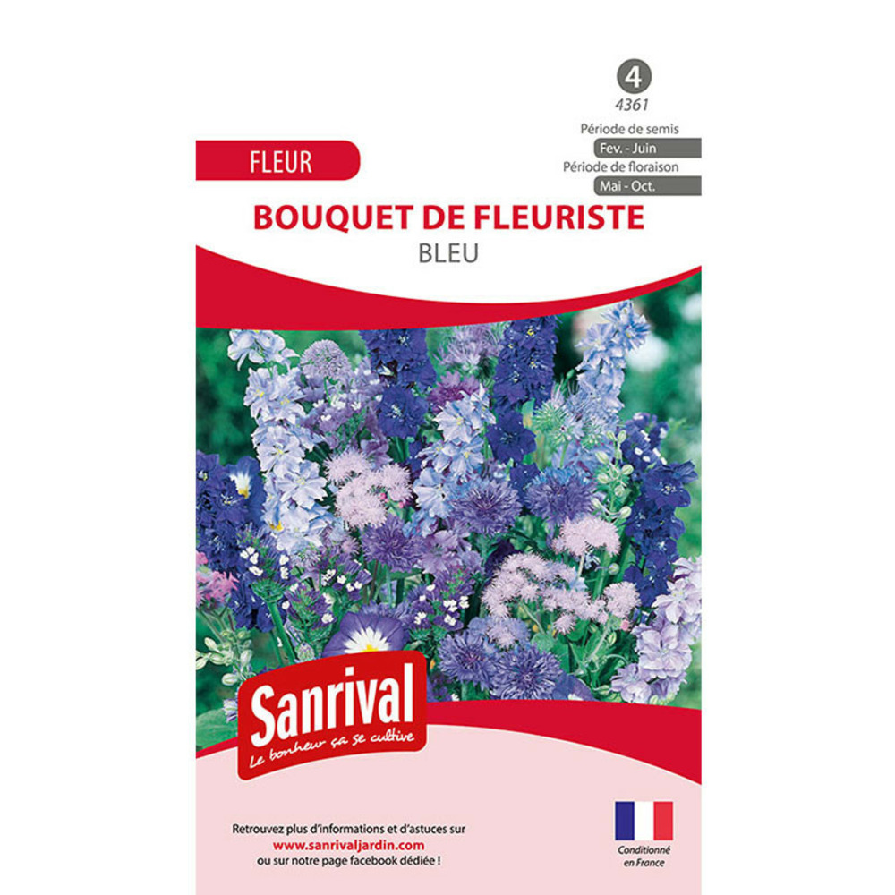 Graines de fleurs bouquet bleu