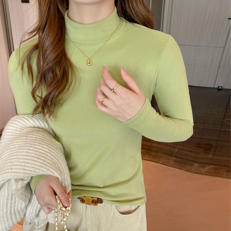 Hopsi - Effen T-shirt met lange mouwen en mockneck