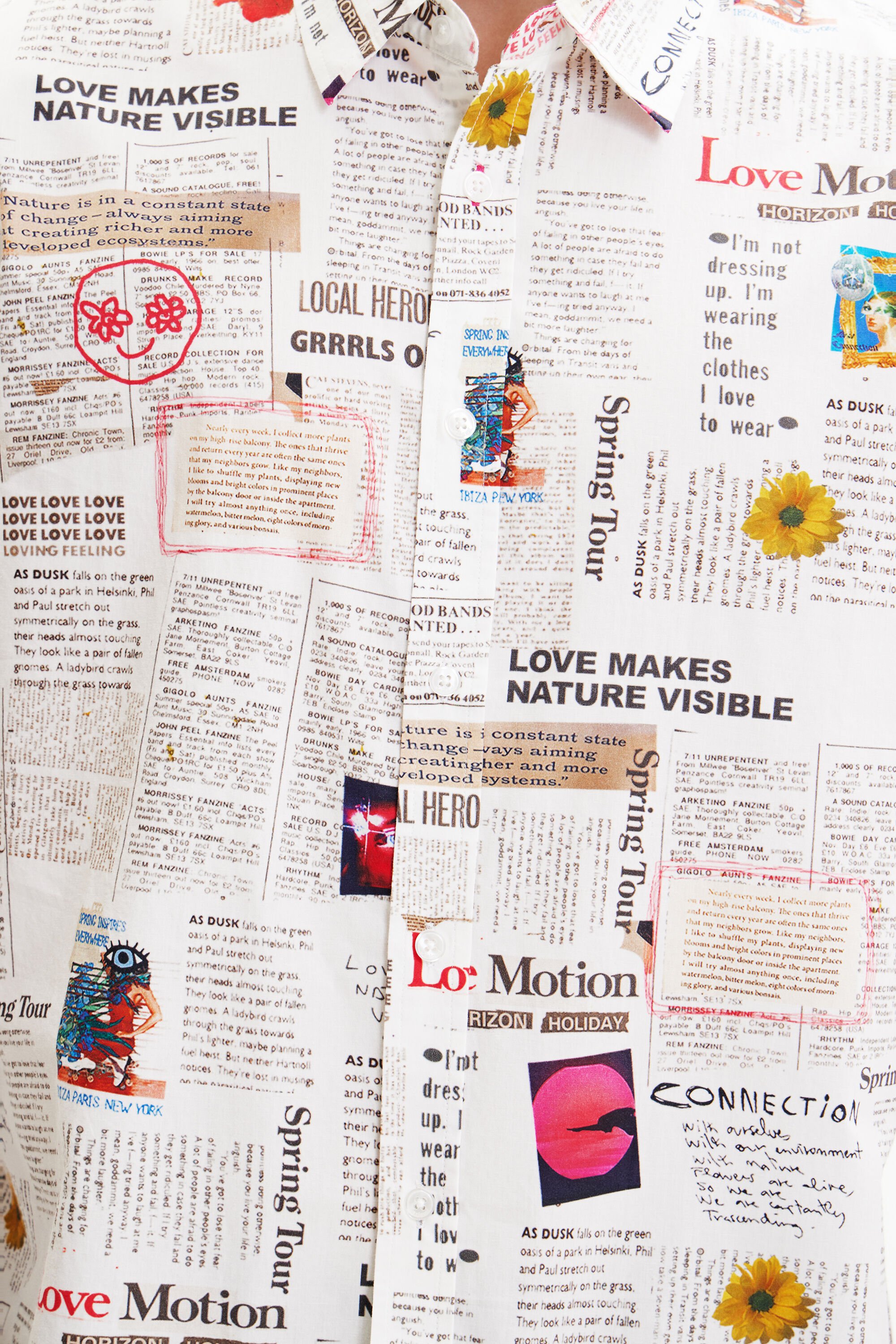Chemise manches longues journal