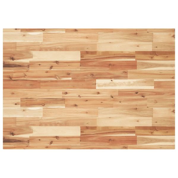 vidaXL Tampo de Mesa Retangular 80x70x4 cm Madeira de Acácia Maciça - 3845330921
