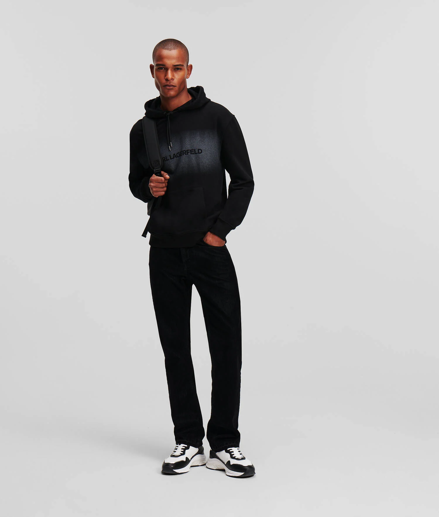 SWEAT À CAPUCHE AVEC LOGO KARL DÉGRADÉ