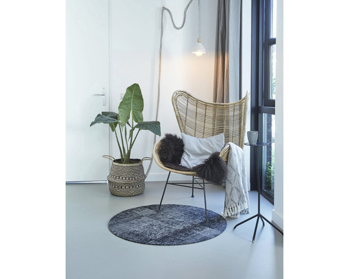 Universele fluwelen deurmat/vuilvanger, antraciet, Ø 100 cm