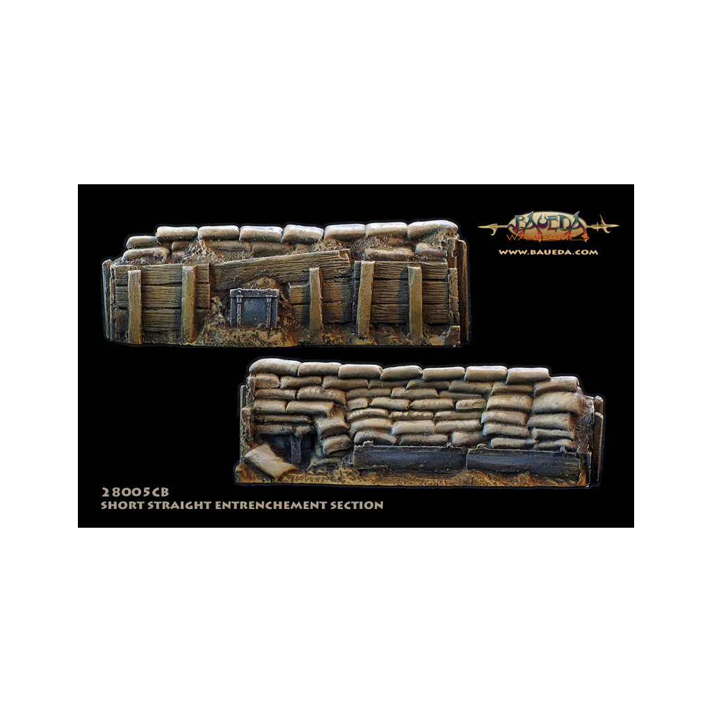 28mm Sandbag entrenchment 8.5cm straight