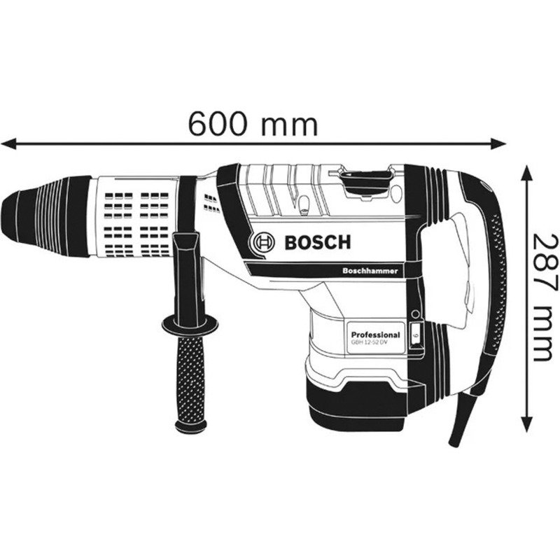Perforateur filaire SDS max Bosch Professional GBH 12-52 DV