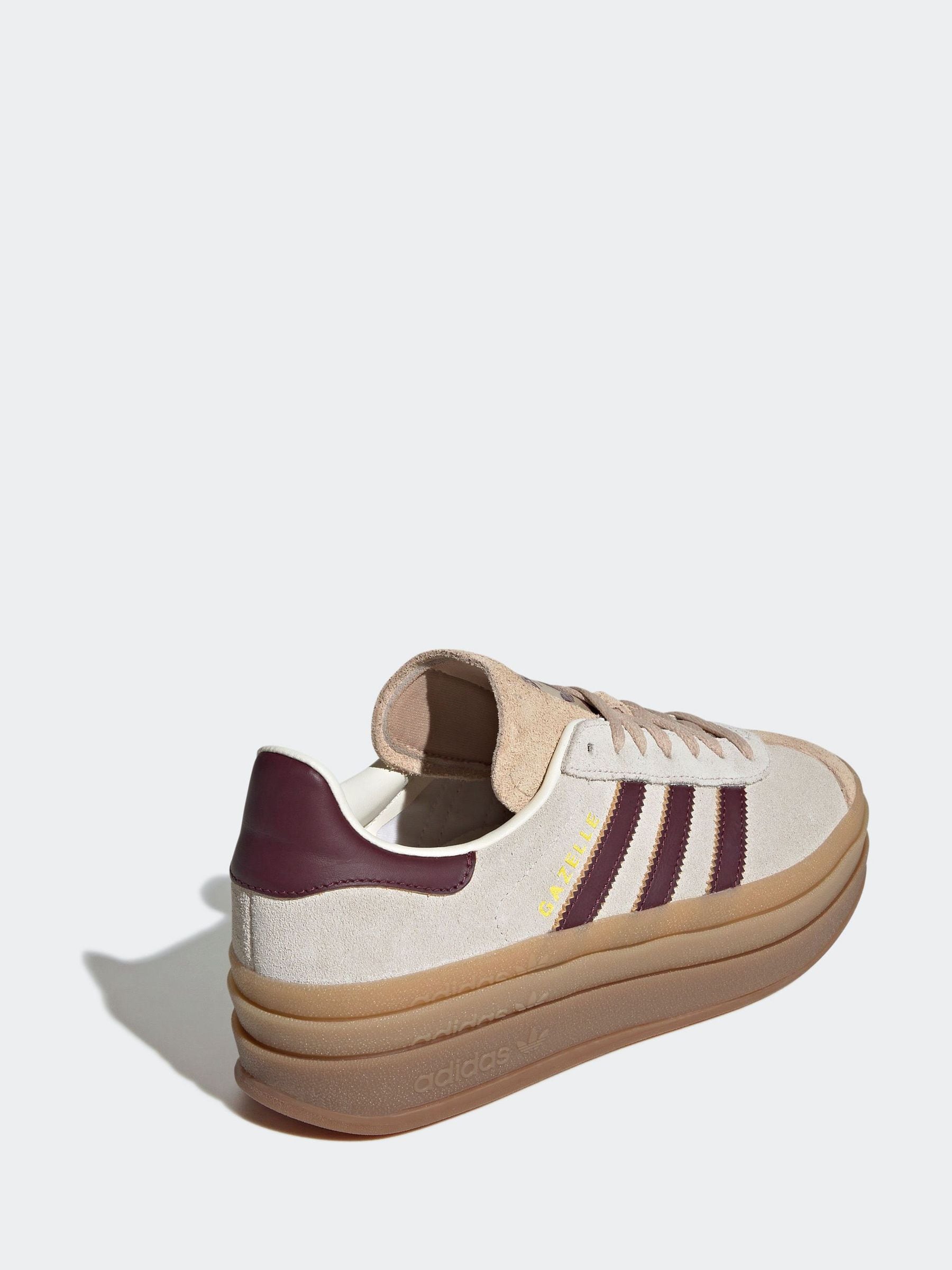 Beige/rood - adidas Originals Gazelle Bold W Trainers