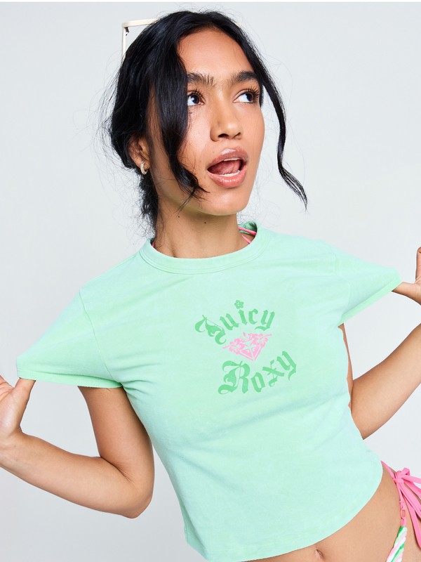 Roxy X Juicy Couture T-Shirt à manches courtes Vert Femme