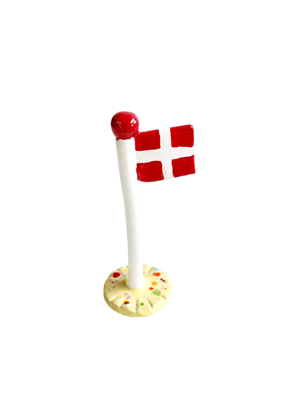 TheClayPlay  Keramik Flag, Pale Mirabelle dot - H14-18 cm.
