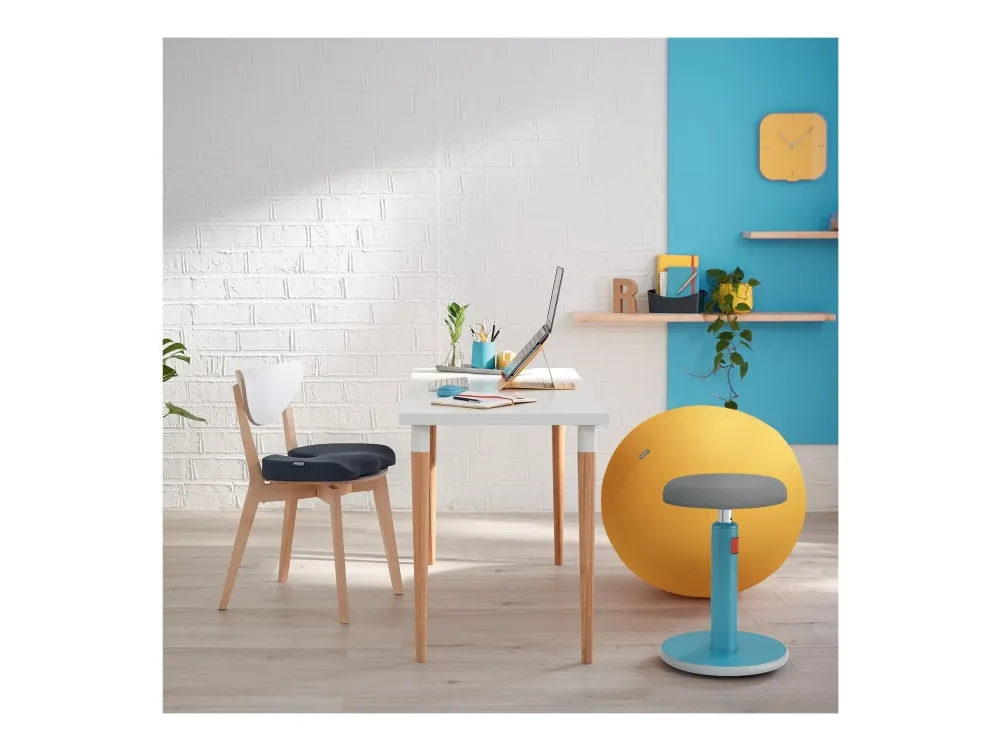 Leitz Ergo Cosy Active Sidde-stå balancestol 2-i-1 blå - højdejustering 46-79 cm